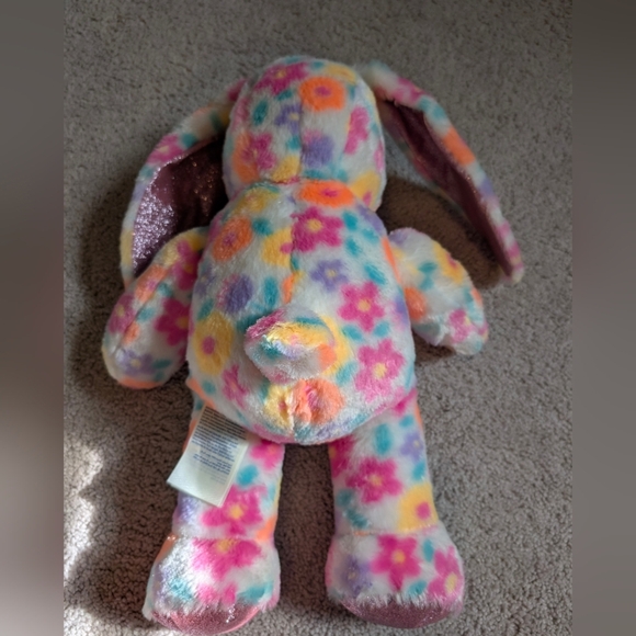 Build A Bear Floral Bunny Plush Flowers Sparkly Ears & Feet Frozen Let It Go - Picture 7 of 10